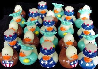 0887600376229 - FUN EXPRESS 4TH OF JULY PATRIOTIC RUBBER DUCK DUCKY PARTY FAVORS TOY (2 DOZEN)