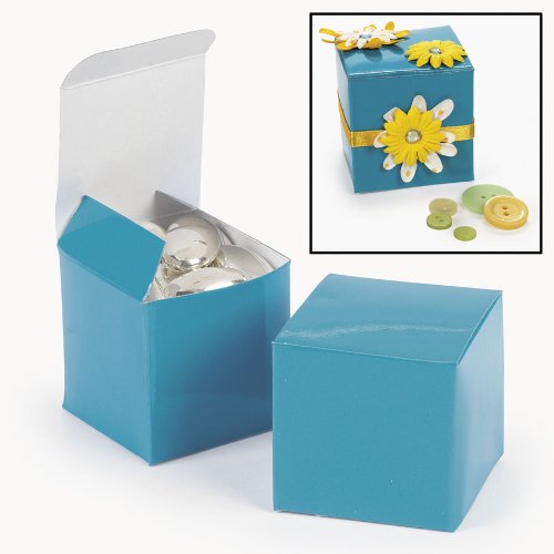 0887600916562 - MINI TURQUOISE GIFT BOXES (24 PACK)