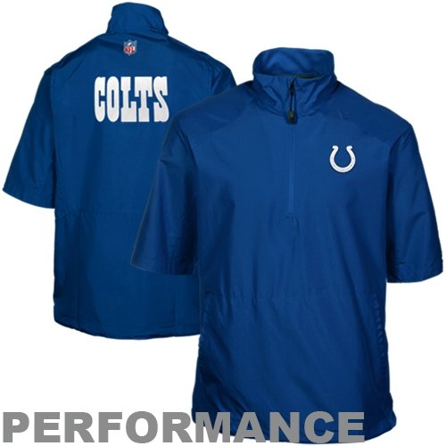 8876082410905 - INDIANAPOLIS COLTS ADULT SIZE LARGE 1/4 ZIP COACHES SIDELINE PULLOVER SS HOT JACKET - ROYAL BLUE