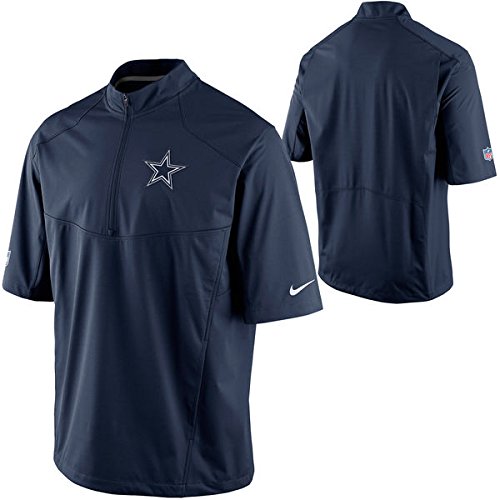 8876082483206 - NIKE DALLAS COWBOYS ADULT SIZE SMALL 1/4 ZIP ON FIELD AUTHENTIC HOT JACKET SIDELINE HEAVY DUTY LINED PLAYERS & COACHES PULLOVER - NAVY BLUE