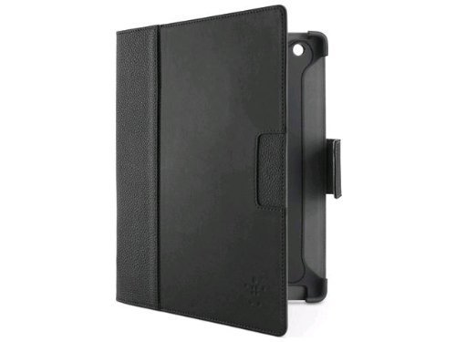 0887641556772 - BELKIN CINEMA LEATHER FOLIO CASE / COVER WITH STAND FOR THE NEW APPLE IPAD WITH RETINA DISPLAY (4TH GENERATION) & IPAD 3 AND IPAD 2 (BLACK)
