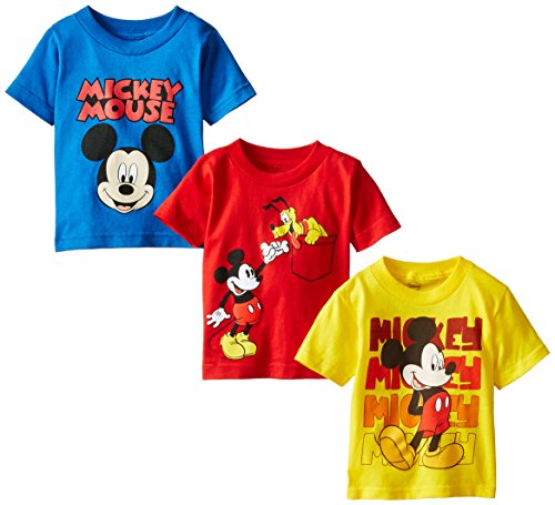 0887648318816 - DISNEY LITTLE BOYS' MICKEY MOUSE TODDLER BOYS TEE 3-PACK NO 1, ASSORTED, 4T