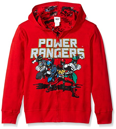 0887648467941 - POWER RANGERS LITTLE BOYS' CHARACTER HOODIE, RED REVERSIBLE, SMALL - 4