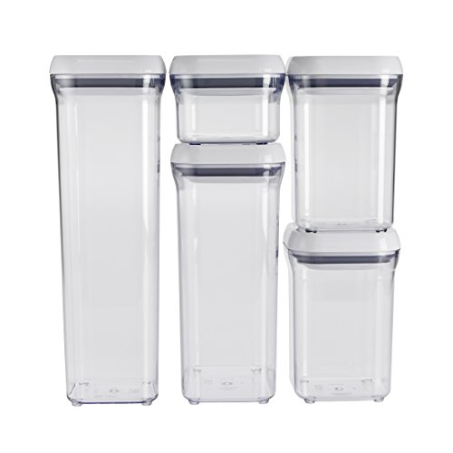 0887667045007 - OXO GOOD GRIPS 5-PIECE POP CONTAINER SET, WHITE