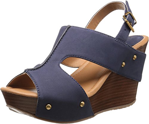 0887692841087 - KENNETH COLE REACTION WOMEN'S SOLE-O WEDGE SANDAL, DEEP NAVY, 9 M US