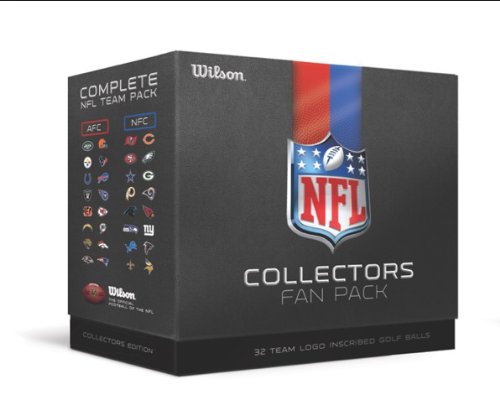 0887768113391 - WILSON NFL COLLECTORS GOLF BALL FAN PACK - 32 TEAM LOGO INSCRIBED GOLF BALLS