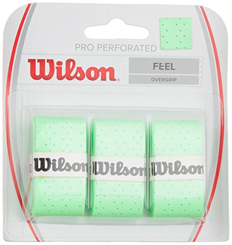 0887768146603 - WILSON PERFORATED PRO TENNIS RACQUETS OVER GRIP, GREEN
