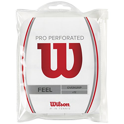 0887768146634 - WILSON PERFORATED PRO OVERGRIP (12-PACK), WHITE