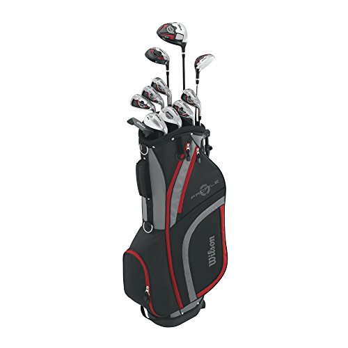 0887768277604 - WILSON MEN'S PROFILE XLS COMPLETE PACKAGE GOLF SET, RIGHT HAND, RED