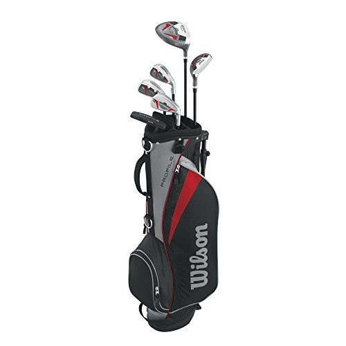 0887768277680 - WILSON MEN'S PROFILE JUNIOR COMPLETE PACKAGE GOLF SET, RIGHT HAND, RED, SMALL