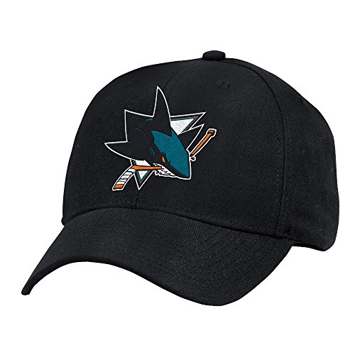 0887783201905 - NHL SAN JOSE SHARKS BASICS STRUCTURED ADJUSTABLE CAP, ONE SIZE, BLACK