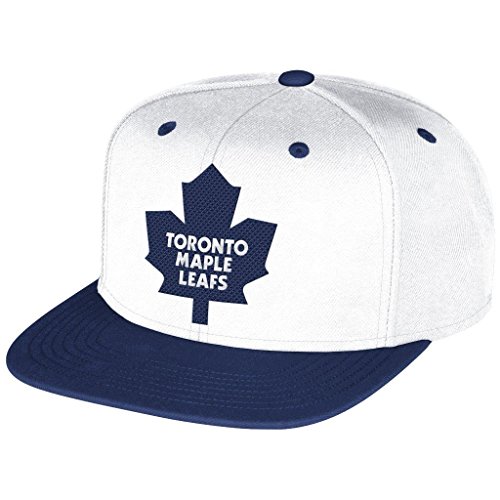 0887783217340 - NHL TORONTO MAPLE LEAFS FLAT BRIM FACE-OFF SNAPBACK CAP, ONE SIZE, WHITE