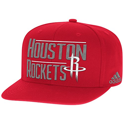0887783923289 - NBA HOUSTON ROCKETS MEN'S HIGH BOX FLAT BRIM SNAPBACK CAP, ONE SIZE, RED