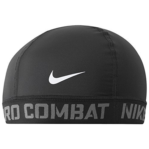 0887791013699 - NIKE PRO COMBAT BANDED SKULL CAP 2.0 (BLACK/WHITE, ONE SIZE FITS MOST)