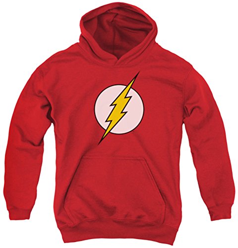 0887806960888 - YOUTH HOODIE: DC COMICS - FLASH LOGO PULLOVER HOODIE SIZE YXL