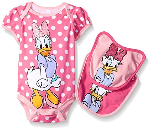 0887847864541 - DISNEY BABY-GIRLS 1 DAISY DUCK CREEPER AND 2 BIBS TO ATTACH TO CREEPER, PINK, 0-3 MONTHS (PACK OF 3)