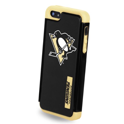 0887849269788 - FOREVER COLLECTIBLES PITTSBURGH PENGUINS RUGGED DUAL HYBRID APPLE IPHONE 5 & 5S CASE