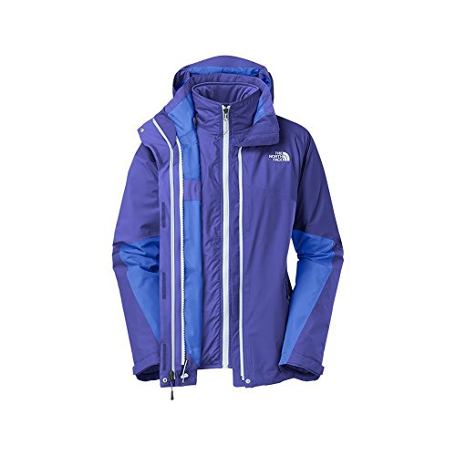 0887867906313 - THE NORTH FACE CINNABAR TRICLIMATE WOMENS INSULATED SKI JACKET SMALL TECH BLUE-TECH BLUE-COASTLINE