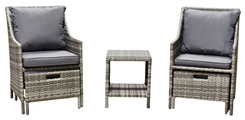 0887909052619 - ELLE DECOR VALLAURIS OUTDOOR 5 PIECE SET WITH CUSHIONS, GRAY
