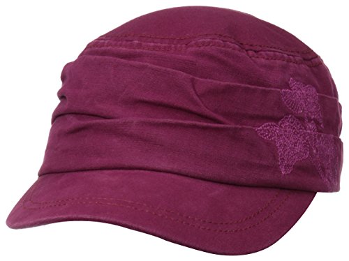 0887941166961 - LIFE IS GOOD WOMEN'S RUCHED ROSE CADET CAP, WILD CHERRY, ONE SIZE