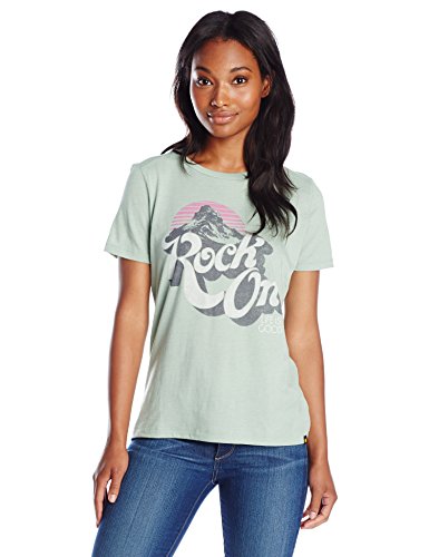 0887941234981 - LIFE IS GOOD WOMEN'S ROCK ON COOL T-SHIRT (MINTY GREEN), X-LARGE