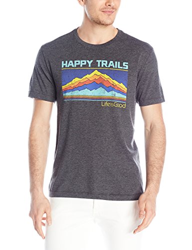 0887941291045 - LIFE IS GOOD MEN'S COOL HAPPY TRAILS TEE, XX-LARGE, NIGHT BLACK