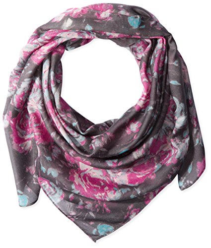 0887941291489 - LIFE IS GOOD WOMEN'S MARKET WALLPAPER FLORAL SCARF, ONE SIZE, SLATE GRAY