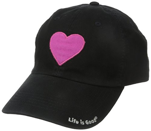 0887941295081 - LIFE IS GOOD CHILL WATERCOLOR HEART CAP, ONE SIZE, NIGHT BLACK