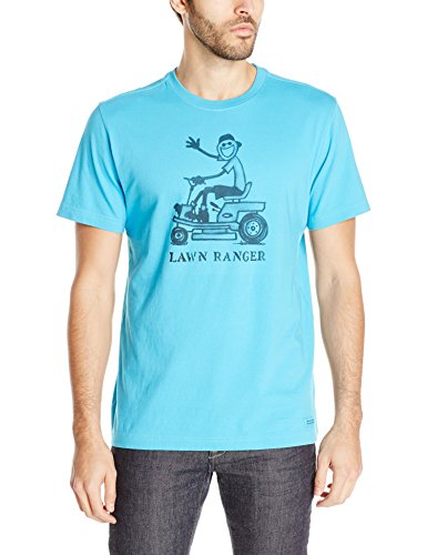 0887941327683 - LIFE IS GOOD MEN'S LAWN RANGER CRUSHER TEE, LARGE, BRIGHT BLUE