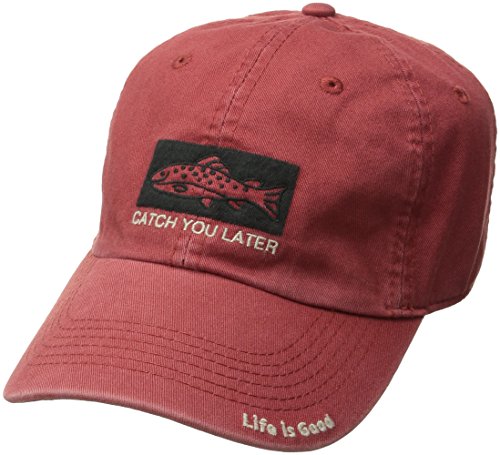 0887941362462 - LIFE IS GOOD CHILL CAP CATCH YOU LATER FISH RUSTIC RED, EARTHY RUST, ONE SIZE