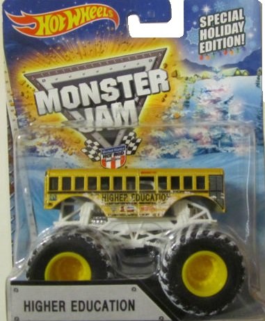 0887961039993 - 2015 HOT WHEELS MONSTER JAM SPECIAL HOLIDAY EDITION HIGHER EDUCATION. EXCLUSIVE
