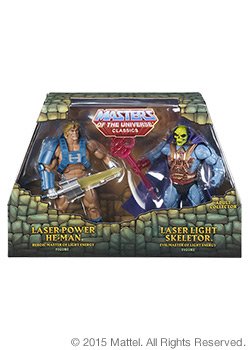 0887961070668 - MASTERS OF THE UNIVERSE CLASSICS 2015, LASER POWER HE-MAN AND SKELETOR 2PACK ADULT COLLECTOR