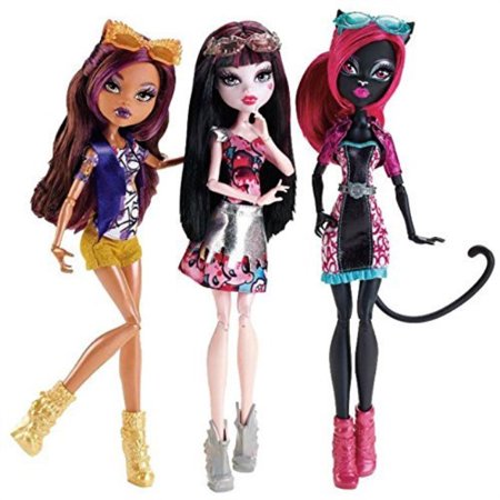0887961111057 - MONSTER HIGH BOO YORK OUT OF TOMBERS DOLLS 3 PACK CATTY NOIR, DRACULAURA AND CLAWDEEN WOLF