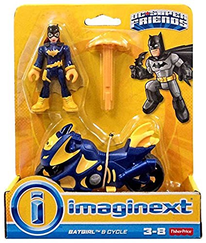 0887961219203 - FISHER-PRICE, IMAGINEXT, DC SUPER FRIENDS, BATGIRL ACTION FIGURE AND CYCLE