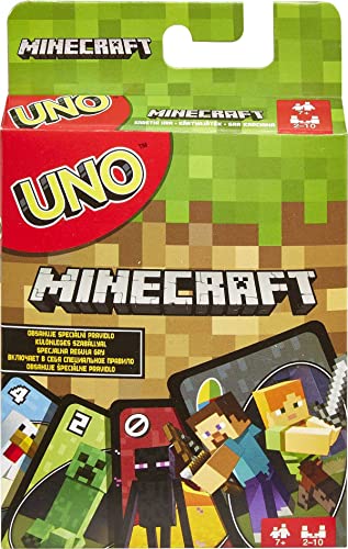 0887961606782 - UNO MINECRAFT THEMED MATCHING CARD GAME FOR 2-10 PLAYERS AGES 7Y+