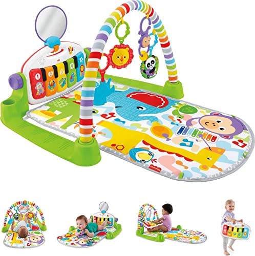 0887961670103 - FISHER-PRICE BABY PLAYMAT DELUXE KICK & PLAY PIANO GYM WITH MUSICAL -TOY LIGHTS & SMART STAGES LEARNING CONTENT FOR NEWBORN TO TODDLER