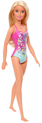 0887961804188 - BARBIE DOLL, BLONDE, WEARING SWIMSUIT, FOR KIDS 3 TO 7 YEARS OLD