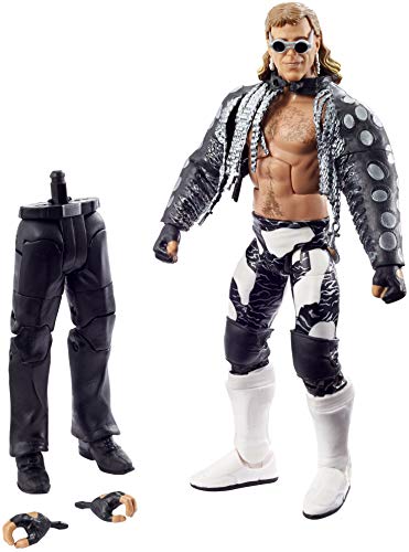 0887961921823 - WWE SHAWN MICHAELS WRESTLEMANIA ELITE COLLECTION ACTION FIGURE WITH ENTRANCE VEST, SUNGLASSES & PAUL ELLERING & ROCCO BUILD-A-FIGURE PIECES, 6-IN / 15.24-CM COLLECTIBLE GIFT AGES 8 YEARS OLD & UP