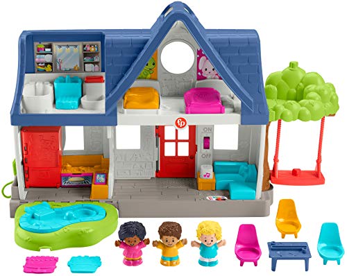 0887961938258 - FISHER-PRICE LITTLE PEOPLE FRIENDS TOGETHER PLAY HOUSE, ELECTRONIC PLAYSET WITH SMART STAGES LEARNING CONTENT FOR TODDLERS AND PRESCHOOL KIDS