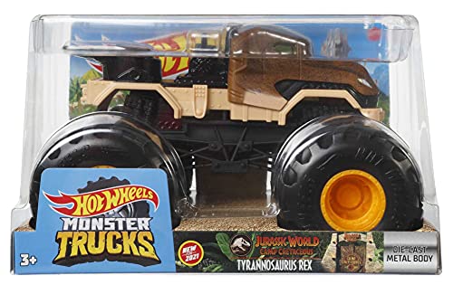 0887961942149 - HOT WHEELS MONSTER TRUCKS 1:24 SCALE DIE-CAST ASSORTMENT FOR KIDS AGE 3 4 5 6 7 8 YEARS OLD, GREAT BIRTHDAY GIFT TOY TRUCK WITH BIG WHEELS FOR CRASHING AND SMASHING