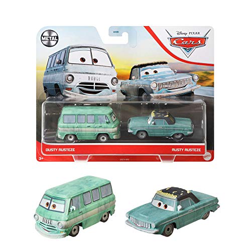 0887961956573 - DISNEY AND PIXAR CARS 3 RUSTY & DUSTY 2-PACK, 1:55 SCALE DIE-CAST FAN FAVORITE CHARACTER VEHICLES FOR RACING AND STORYTELLING FUN, GIFT FOR KIDS AGE 3 AND OLDER