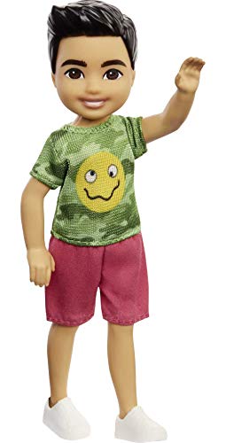 0887961961966 - BARBIE CHELSEA BOY DOLL (6-INCH BRUNETTE) WEARING CAMO T-SHIRT, SHORTS AND SNEAKERS, GIFT FOR 3 TO 7 YEAR OLDS