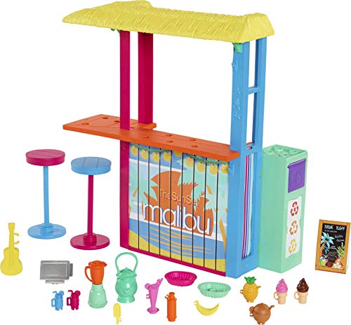 0887961970852 - BARBIE LOVES THE OCEAN BEACH SHACK PLAYSET WITH 18+ ACCESSORIES, MADE FROM RECYCLED PLASTICS, GIFT FOR 3 TO 7 YEAR OLDS