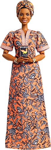 0887961971491 - BARBIE INSPIRING WOMEN MAYA ANGELOU DOLL (12-INCH) WEARING DRESS, WITH DOLL STAND & CERTIFICATE OF AUTHENTICITY, GIFT FOR KIDS & COLLECTORS