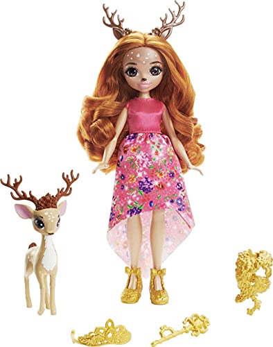 0887961972719 - ROYAL ENCHANTIMALS QUEEN DAVIANA DOLL (8-IN / 20.3-CM) & GRASSY DEER FIGURE, ROYAL FASHIONS AND ACCESSORIES, GREAT GIFT FOR KIDS AGES 3-8