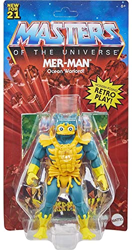 0887961982916 - MASTERS OF THE UNIVERSE ORIGINS MER-MAN 5.5-IN ACTION FIGURE, BATTLE FIGURE FOR STORYTELLING PLAY AND DISPLAY, GIFT FOR 6 TO 10-YEAR-OLDS AND ADULT COLLECTORS