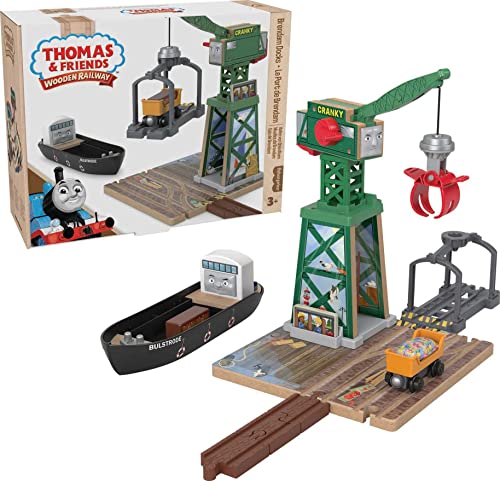0887961990430 - THOMAS & FRIENDS WOODEN RAILWAY BRENDAM DOCKS WOOD PLAYSET FOR KIDS 3 YEARS AND UP