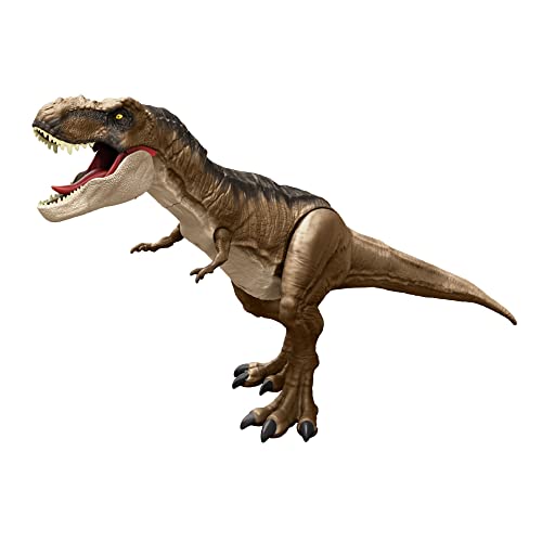 0887961991161 - JURASSIC WORLD SUPER COLOSSAL TYRANNOSAURUS REX ACTION FIGURE, EXTRA LARGE DINOSAUR TOY 24 IN LONG, MOVABLE JOINTS, STOMACH-RELEASE FEATURE, GIFT AGES 4 YEAR & OLDER