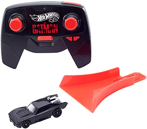 0887961991543 - HOT WHEELS R/C 1:64 SCALE THE BATMAN BATMOBILE, REMOTE-CONTROLLED VEHICLE FROM THE MOVIE, USB RECHARGEABLE CONTROLLER, ON OR OFF TRACK RACING, GIFT FOR FANS OF CARS & COMICS & KIDS 5 YEARS OLD & UP