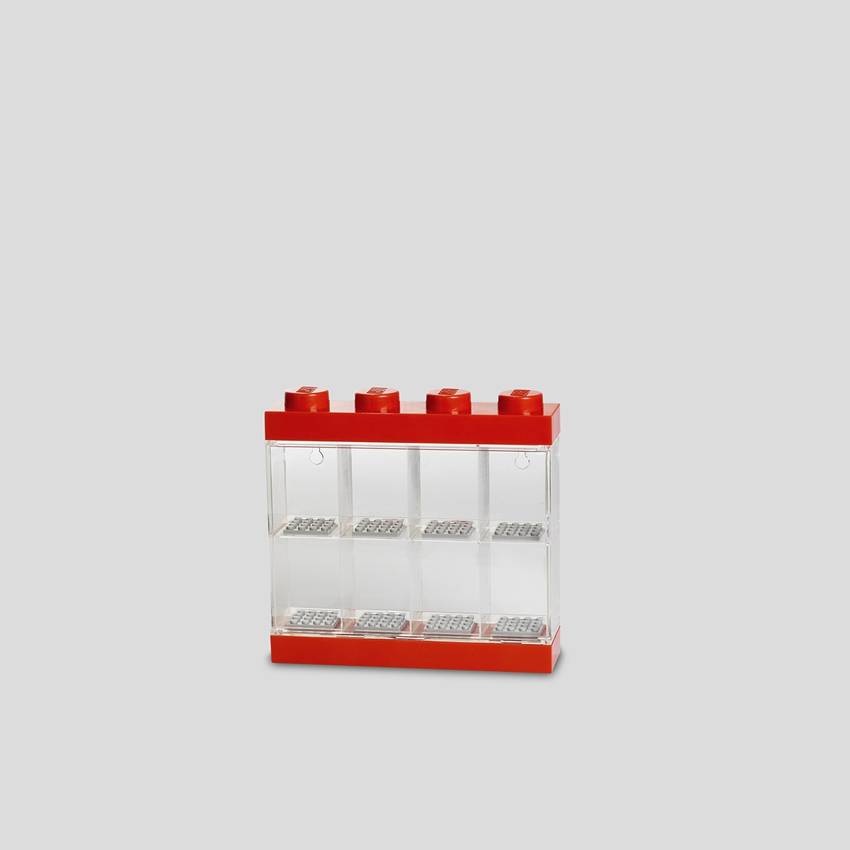 0887988003816 - MINIFIGURE DISPLAY CASE 8, BRIGHT RED